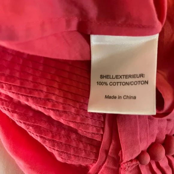 Tory Burch Sleeveless Pintuck Ruffle Collar Top Womens sz 4 Salmon Pink - Picture 9 of 10